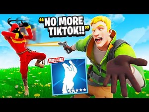 I Trolled Him With NEW Rollie TikTok Emote.. (Fortnite)