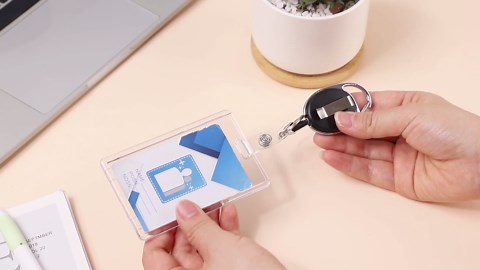 Lanyards for ID Badges Retractable ID Badge Holder with Breakaway Lanyard Heavy Duty Badge Reel with Acrylic ID Card Holders for Work Office Teacher