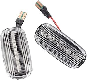 Hacreyatu Dynamic Clear Lens Amber LED Front Fender Side Marker Turn Signal Light Lamp Assembly Blinker For Audi A3 S3 8P A4 S4 RS4 B6 B7 B8 A6 S6 RS6 C5 C7