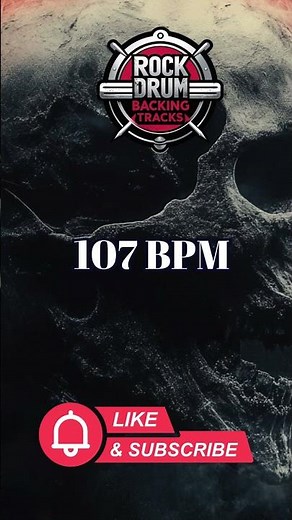 107 BPM Rock Drum Track - Steady Mid-Tempo Groove