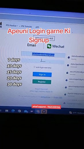 Apeuni ma login garne Ki Signup. #pte #ptehacks #vipapeuni #vip #apeunivip #vipapeuni #apeunivipavailavle #ptedatebook