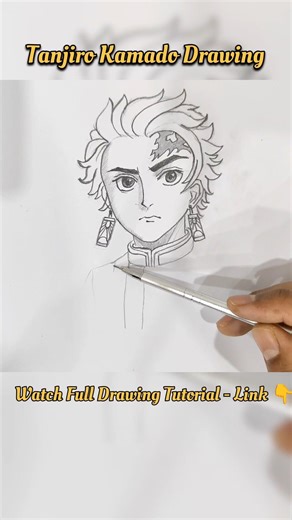 How to Draw Tanjiro Kamado Step by Step | Demon Slayer Easy Drawing Tutorial for Beginners and kids