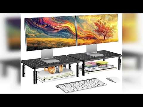 Review: HUANUO Monitor Stand for Desk, Computer Monitor Stand Height Adjustable, Monitor Riser...