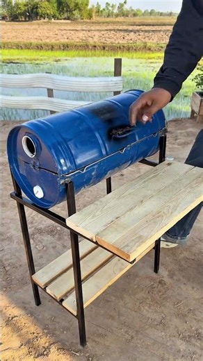 Making a barbecue grill from an old barrel ❤️🏠”