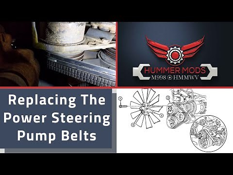 Replacing the power steering pump belts the M998, HMMWV, Hummer H1 , or Humvee