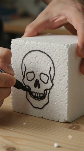 A realistic close - up ASMR video capturing the step - by --step crafting process of a detailed