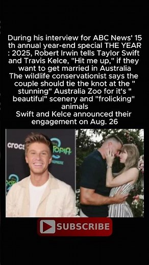Robert Irwin Suggests Australia Zoo as Wedding Venue for Taylor Swift & Travis Kelce: 'Hit Me Up'