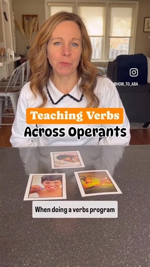 Teaching verbs? Don’t get stuck in teaching one operant. If you’re only running verbs receptively (“point to reading”) or only expressively (“what is she doing?”)… you’re missing the magic. Teach across operants. ✨ Receptive → “Point to brushing teeth.” ✨ Expressive → “What is he doing?” When learners contact verbs in multiple ways at the same time, you build stronger stimulus control, better generalization, and more flexible language. This is how we move from rote responding → real language. Wa