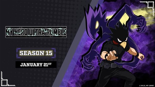 Tsukuyomi joins the battle in #MHUR Season 15 – coming 1/21! New content in S15: 💥 New Hero – Fumikage Tokoyami 💥 New Costumes – Cyber Hero, Quirk Assist Gear, and more! 💥 New Battle Style – Nejire Hado