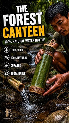 Stop Wasting Water! Build a Perfect Bamboo Canteen 🎋💧