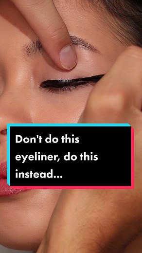 When you get to the end of the eye do this eyeliner trick instead for more of a lift. I used the NARS Climax Liquid Eyeliner #eyeliner #liquideyeliner