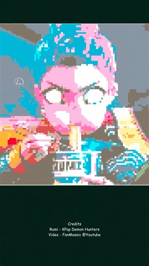 LEGO Mosaic Idea Tile by Tile Timelapse - Rumi Ramen - KPop Demon Hunters