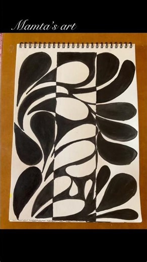 Easy Doodle Art 🖤 | Relaxing Abstract Pattern #shorts