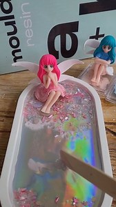 4.1K views · 2.9K reactions | Fairy magic...... So much fun making these.... Using @mouldd_resin epoxy resin and white opaque pigment and oval silicone mould Add a touch of fantasy to any room #fairy #mysticaldecor #holographic #resin #resinfun #resinart | Lily Minilli | Facebook