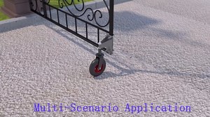 4" Spring Loaded Gate Caster, 220lbs Heavy Duty Gate Rubber Wheel for Metal Tube Wooden Gate, 360 Degree Rotation Spring Shock Absorbing