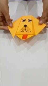 Origami Dog Face for kids ||#papercraft #origami #kids #youtubeshorts ##trending #shortsfeed