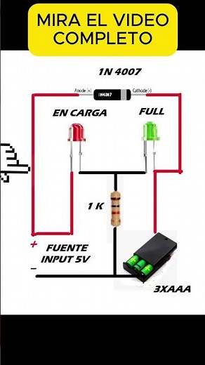 Cargador de Pilas con leds indicador