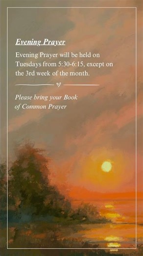 Tuesday Evening Prayer Service #anglican #acna #liturgicalprayer #bcp2019