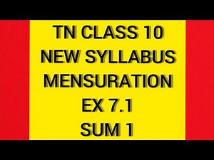 TN Samacheer 10 Maths New Syllabus Mensuration Ex 7.1 sum 1