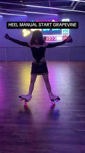 Heel Manual Start Grapevine for Roller Skating