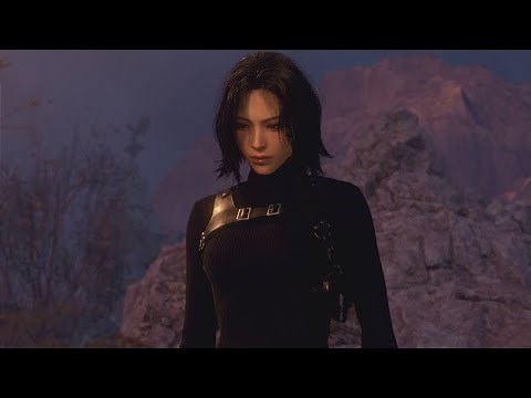 Ada Wong w/ Hiker Hair and Black Dress RE4R Scenepack