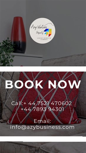 If you're planning a Lake District stay with quiet alone time, evening walks and to explore the beautiful scenes, Hibbert Galore is a really good base. Hibbert Galore is a modern 3-bedroom apartment in Cumbria — ideal for families, work trips, or short breaks. It's located in a peaceful area and features a fully furnished living room, three bedrooms, a dining area, a well-equipped kitchen, a dedicated workspace, and a modern bathroom. Book direct: 🌐 www.azyventureproperty.com 📞 44 7521 470602 