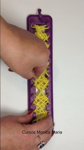 PUNTO CRISS CROSS en Telar Rectangular | Parte 2 Fácil #shortvideo #crisscross #telar #stitch