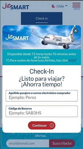 Como hacer Check-In en la aerolínea Jet Smart