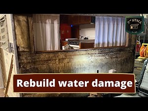 Camper wall water damage repair and rebuild