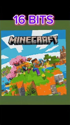 MINECRAFT Logo — 1 Bit to 64 Bit in Minecraft Pixel Art! 🧱#shorts