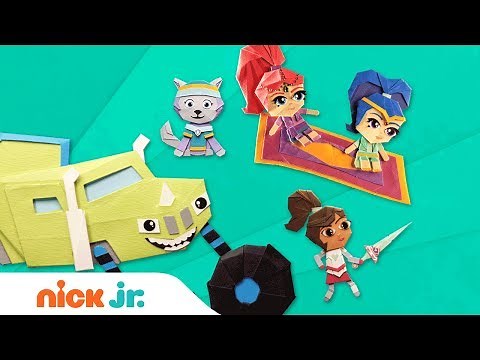 PAW Patrol, Blaze, Nella & More! Paper Craft Fun | Stay Home #WithMe | Nick Jr.