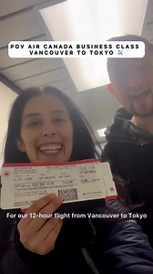 Air Canada business class Vancouver to Tokyo #travel #aircanada