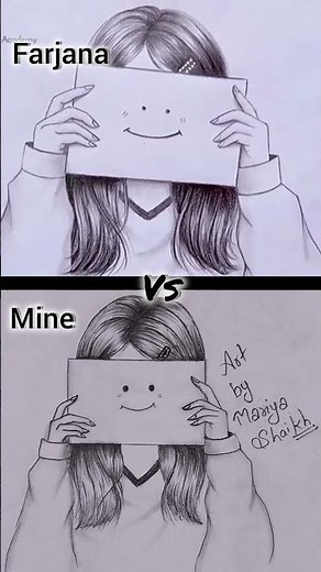 I tried to recreate farjana drawing academy 😎 farjana drawing v/s my drawing #farjanadrawingacademy