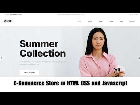 How to Create a E Commerce Store in HTML CSS and Javascript | Source code