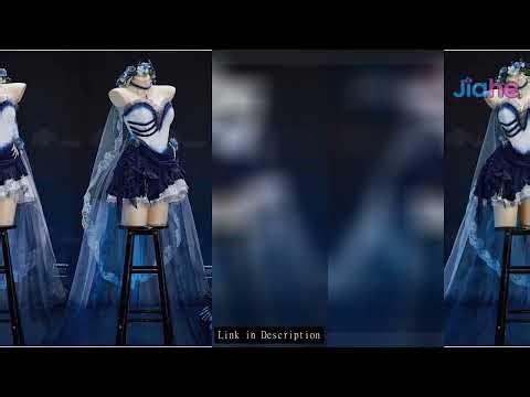 Corpse Bride Women Halloween Cosplay Dead Bride Costume Ghost Corset Dress and Veil Floral Headband