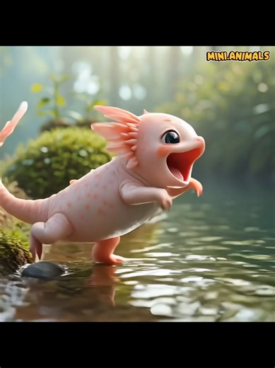 Mini Axolotl: The Cutest 3D Animation