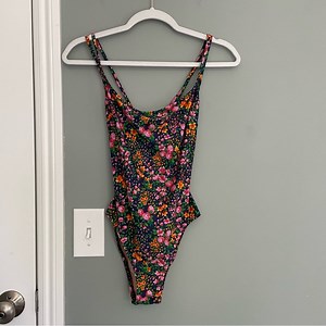J Crew Strappy Cross Back Floral One Piece Swimsuit
