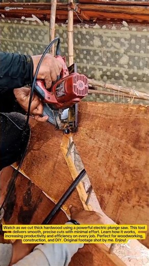 Fast & Precise Wood Cutting with Powerful Electric Plunge Saw – Boost Your Productivity!