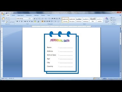Microsoft Word Tutorial | How to Use Tab Stops in Word