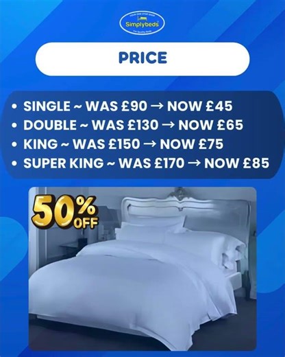 Up to 50% OFF at Simply Beds #buylocaluk #bed #hkbedding #breathablefabric