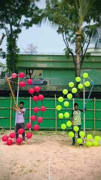 Would You Dare To Try This Balloon Pop Obstacle? 😱🎈 ChallengeKings #shorts