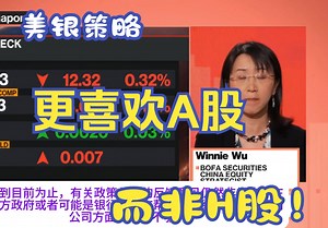 美银策略：比起H股，A股更好（字幕纯享版）