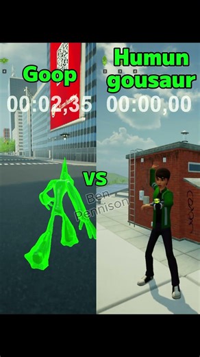 🧪GOOP VS HUMUNGOUSAUR🦖 Who falls FASTEST? 🏁 Ben 10 galvan race #ben10 #ben10game #benpennison