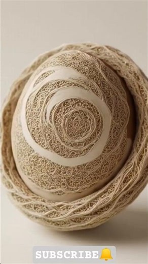 "Zentangle Wrap on Spinning Quail Egg – Hypnotic Loop Animation"