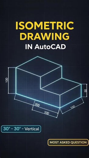 “AutoCAD Isometric Drawing in Seconds 😲 😱”#shorts#youtubeshorts#isometricdrawing#autocad#autocadtips