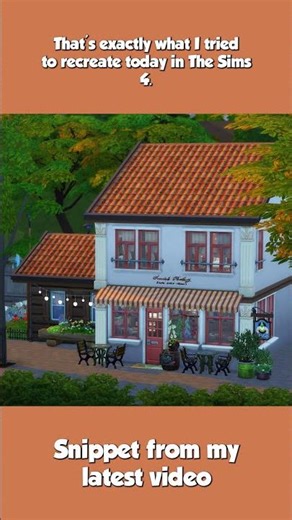 Snippet from my latest Sims 4 build | 🍂 Autumn bookstore cafè