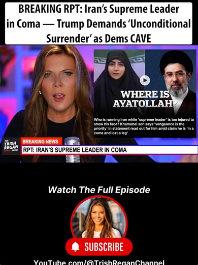 According to a new report, the Ayatollah is now in a coma. So why are Dems trying to get the President to cave? Subscribe and watch the FULL show at YouTube.com/@TrishReganChannel. #trishregan #trishreganshow