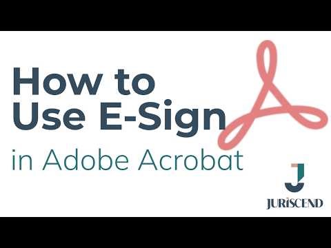 How to Use E Sign in Adobe Acrobat