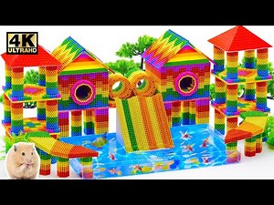 Very Satisfying and Relaxing Magnet | Build Mini Water Playground | ASMR Video