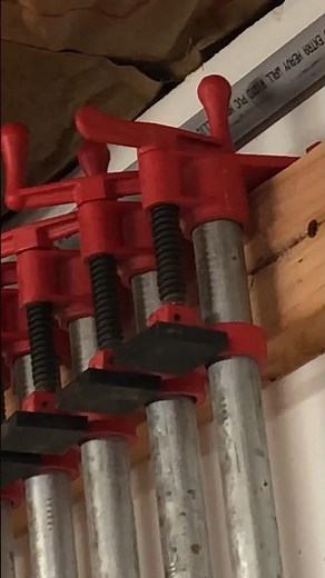 The easiest rack for your pipe clamps ! #woodworking #diy #organization